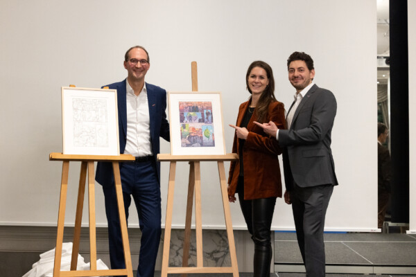 Fokus personen und bild rechts